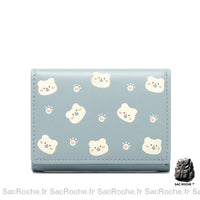 Portefeuille Femme Kawaii Style Petit - modèle Bleu - Sac Roche ™