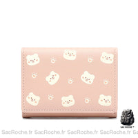 Portefeuille Femme Kawaii Style Petit - modèle Rose - Sac Roche ™