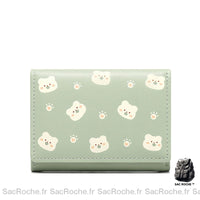 Portefeuille Femme Kawaii Style Petit - modèle Vert - Sac Roche ™