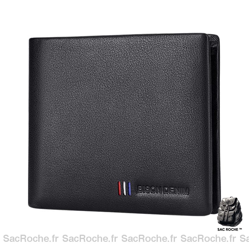 Portefeuille Homme Cuir Véritable Rfid Noir Portefeuilles