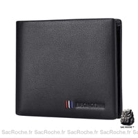 Portefeuille Homme Cuir Véritable RFID Noir - Sac Roche ™