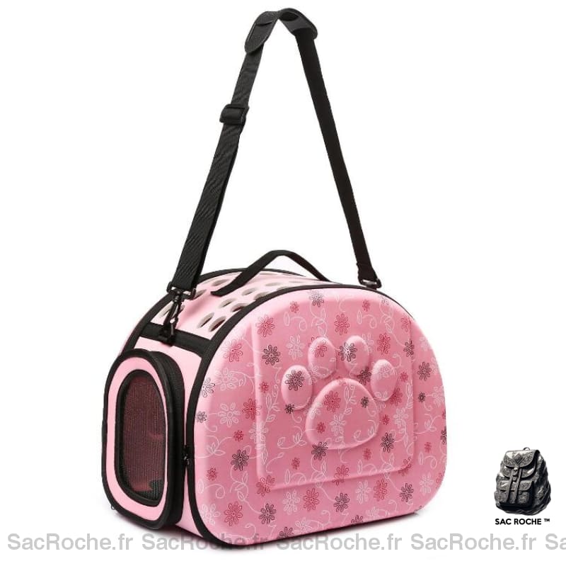 Sac à bandoulière de transport pour chien - Rose, M - Chien Chat