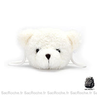 Sac à bandoulière peluche ourson enfants - modèle Blanc - Sac Roche ™