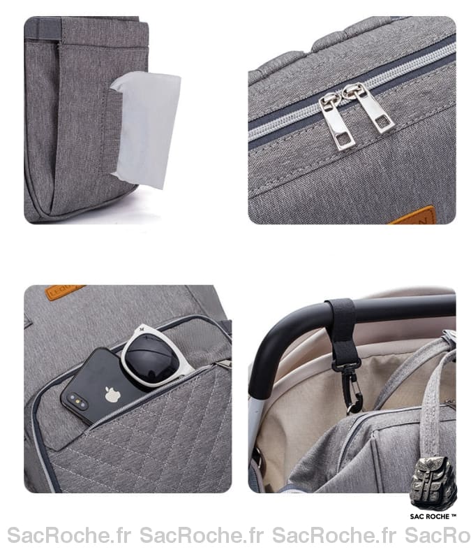 Sac À Couche Isotherme Avec Port Usb Dos Bébé