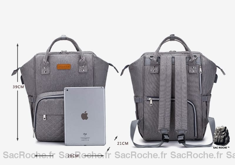 Sac À Couche Isotherme Avec Port Usb Dos Bébé