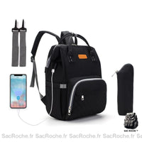 Sac à couche isotherme avec port USB - modèle Noir - Sac Roche ™