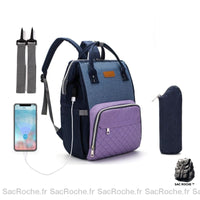 Sac à couche isotherme avec port USB - modèle Violet - Sac Roche ™