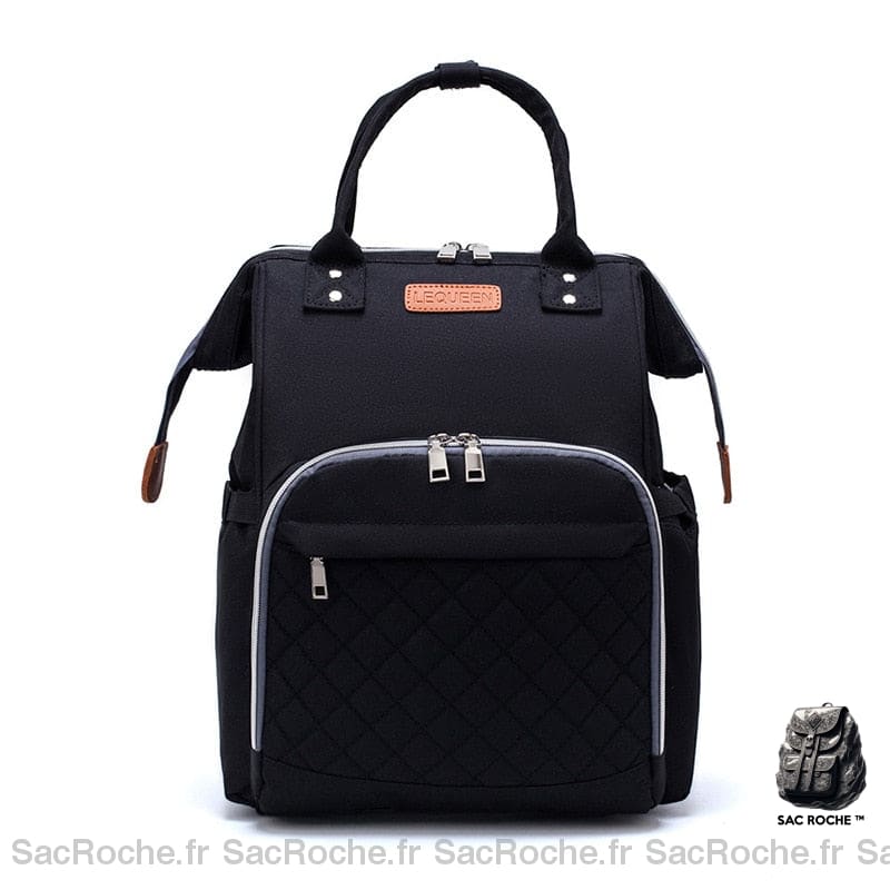 Sac à couche moderne matelassé - Noir - Couche Sac à langer