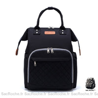 Sac à couche matelassé tendance - modèle Noir - Sac Roche ™