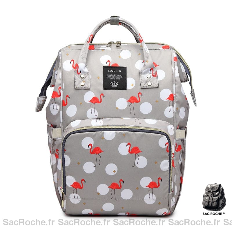 Sac à couche moderne matelassé gris avec un fond blanc