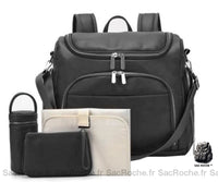 Sac à couches bébé 7 en 1 - modèle Noir - Sac Roche ™