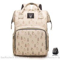 Sac à couches bébé grande capacité - modèle Beige - Sac Roche ™