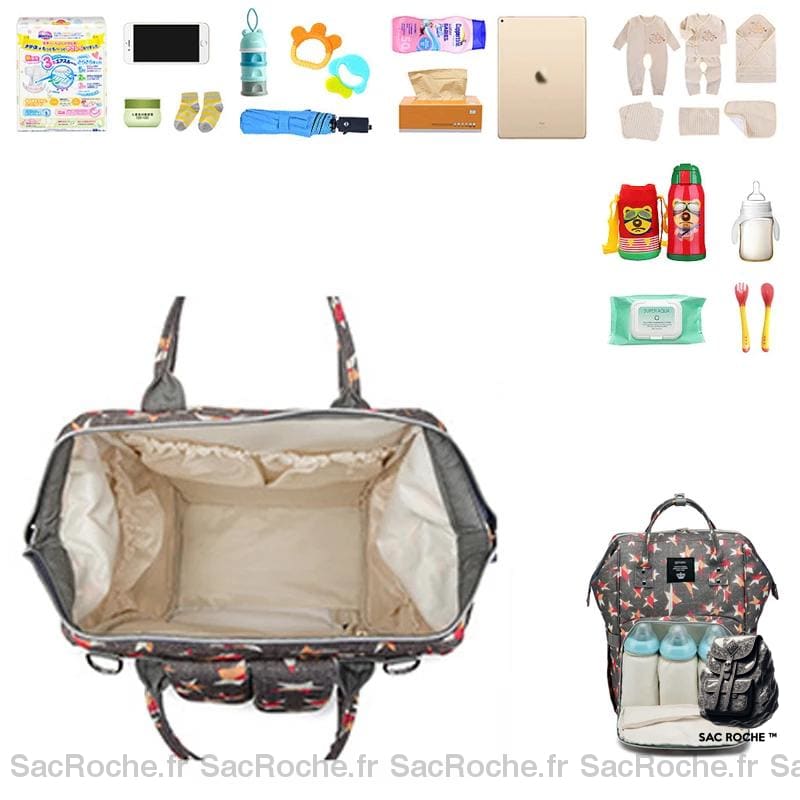 Sac À Couches Bébé Grande Capacité Dos