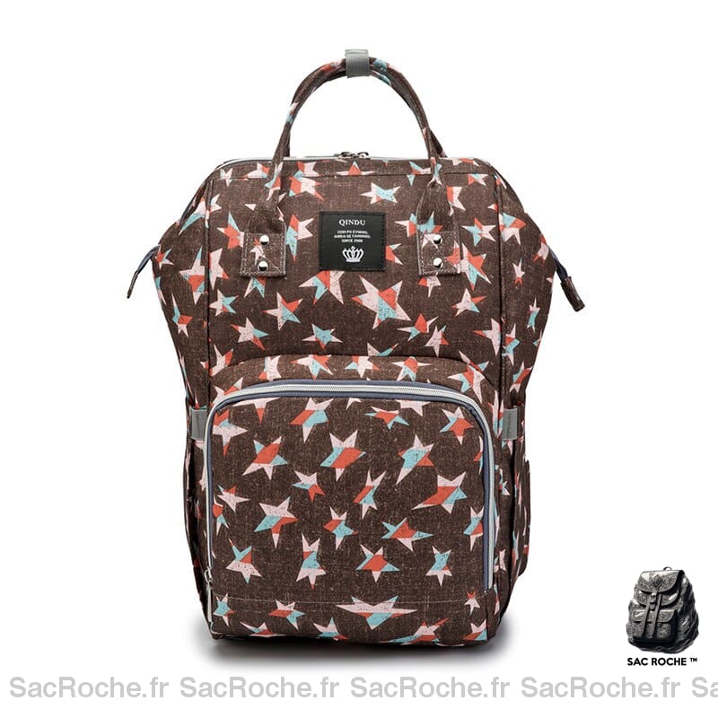 Sac à couches grande capacité pour bébé - Marron - Sac à main Sac