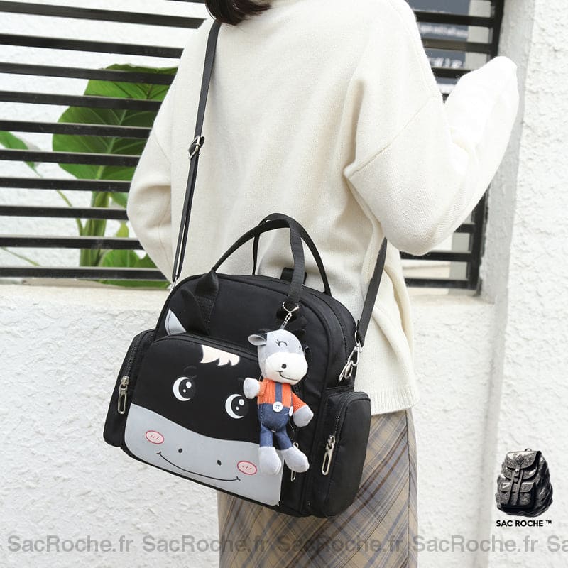 Sac À Couches Dessin Animé Maman Dos Bébé