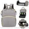Sac à couches avec lit pliable pour bébé - Gris - Sac à main Les bagages à main