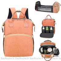 Sac à couches pliable pour bébé - modèle Orange - Sac Roche ™