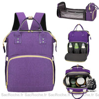 Sac à couches pliable pour bébé - modèle Violet - Sac Roche ™