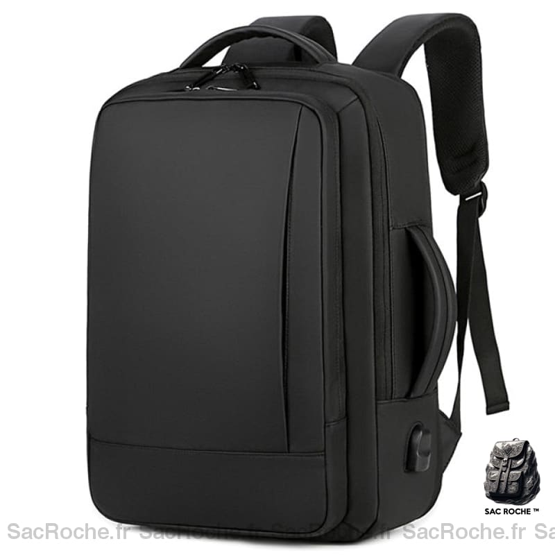Sac À Dos 15 Pouces Extensible Pour Ordinateur Noir Sac A