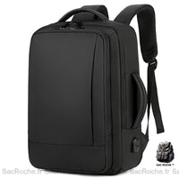 Sac À Dos 15 Pouces Extensible Pour Ordinateur Noir Sac A