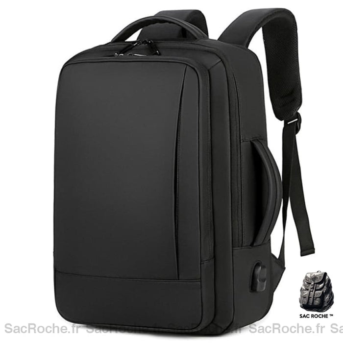 Sac À Dos 15 Pouces Extensible Pour Ordinateur Noir Sac A