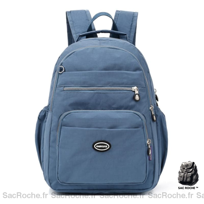 Sac À Dos 2 Compartiments - Bleu Marine Femme Clair Femme