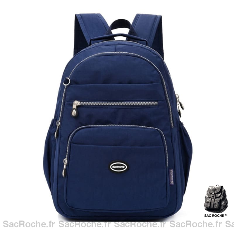 Sac À Dos 2 Compartiments - Bleu Marine Femme Foncé Femme