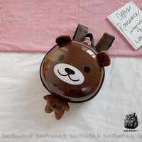 Sac à dos 3D enfant animé - modèle Marron - Sac Roche ™