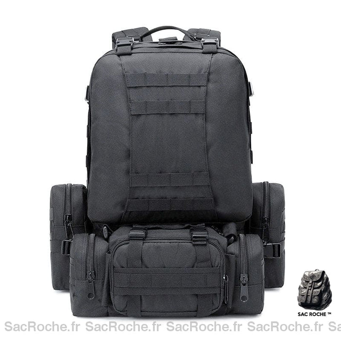 Sac à dos de 50l type militaire gris avec un fond blanc