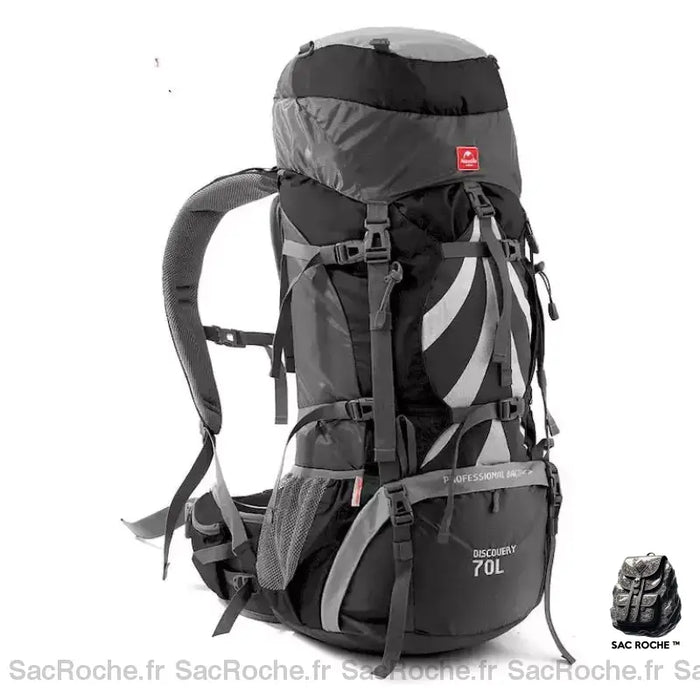 Sac À Dos 70L Randonnée Noir Sac