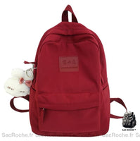 Sac à dos ado imperméable nylon - modèle Rouge - Sac Roche ™