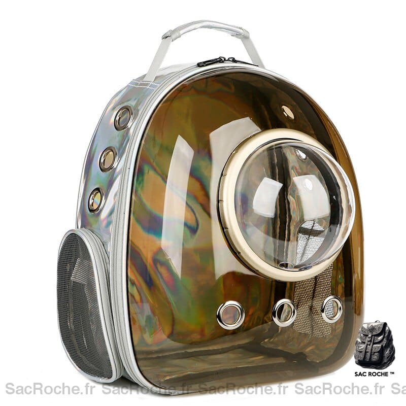 Sac à dos porte-animal extensible gris à la mode