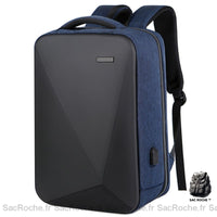 Sac à dos antivol 17 pouces en dur - modèle Bleu - Sac Roche ™