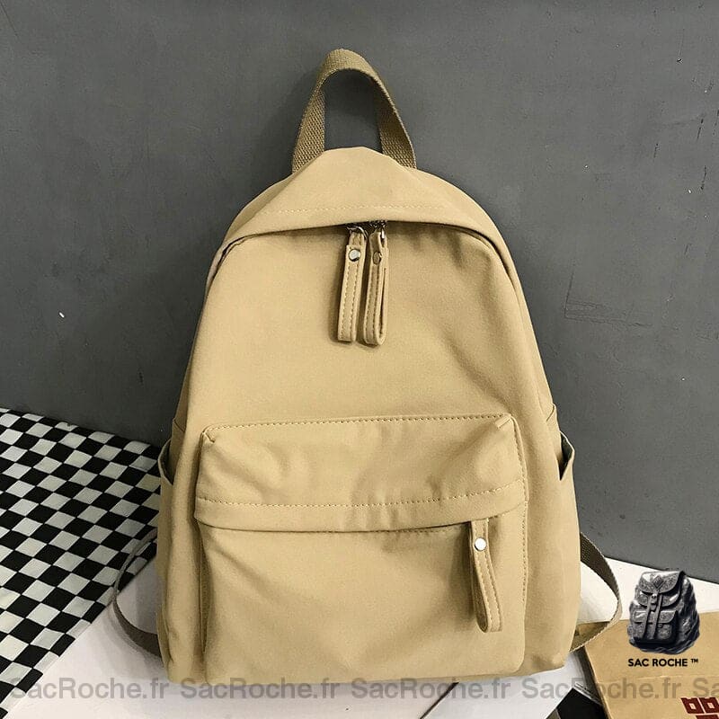 Sac à dos anti-vol en toile - Jaune - Sac à dos scolaire Sac à dos