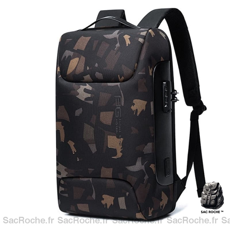Sac À Dos Antivol Étanche Avec Connexion Usb Camouflage Sacs Bange