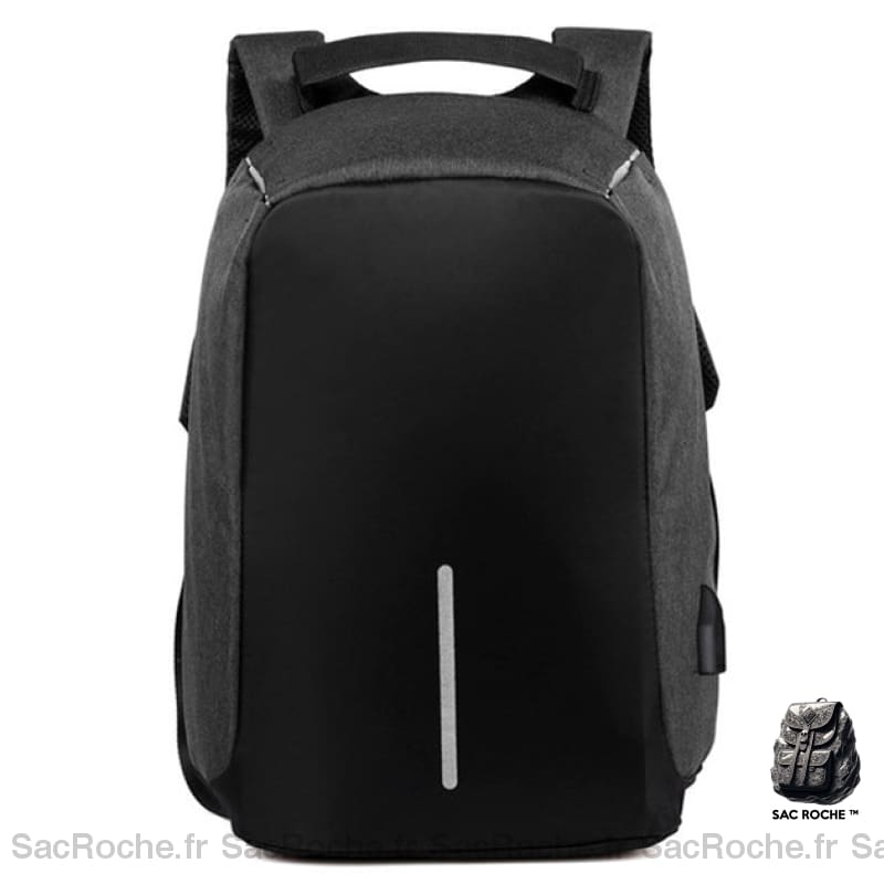 Sac À Dos Antivol - Fermeture Invisible Noir Dos Homme