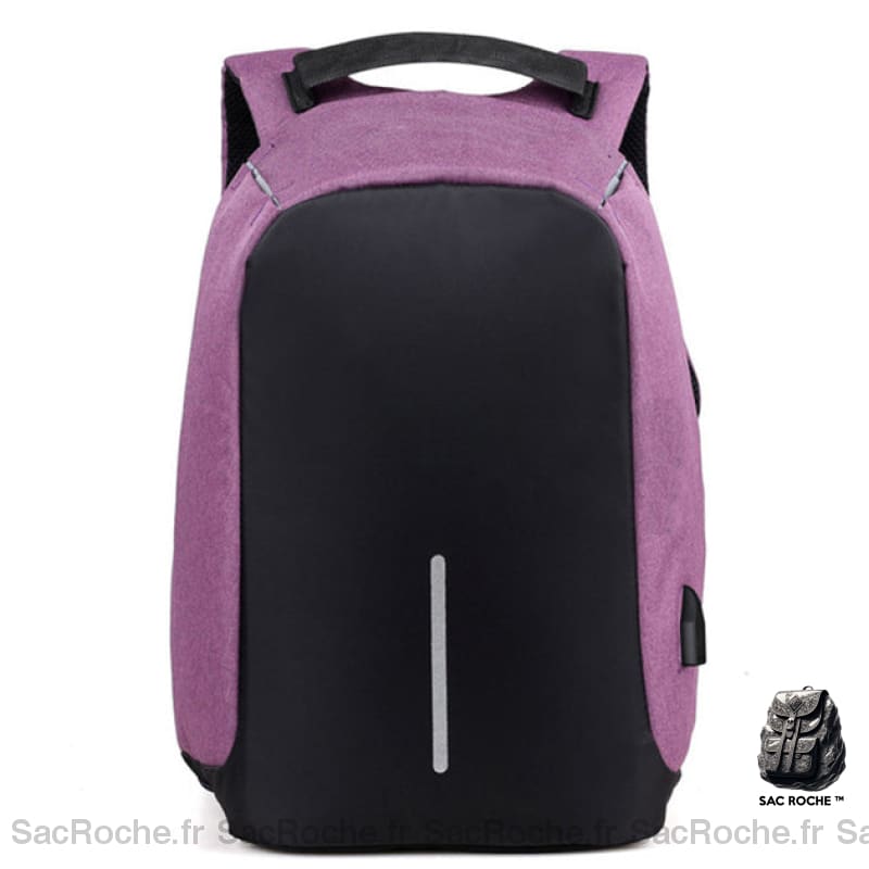 Sac À Dos Antivol - Fermeture Invisible Rose Dos Homme