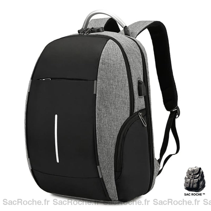 Sac À Dos Antivol - Grande Capacité Multifonctionality Gris Sac A Dos Ordinateur