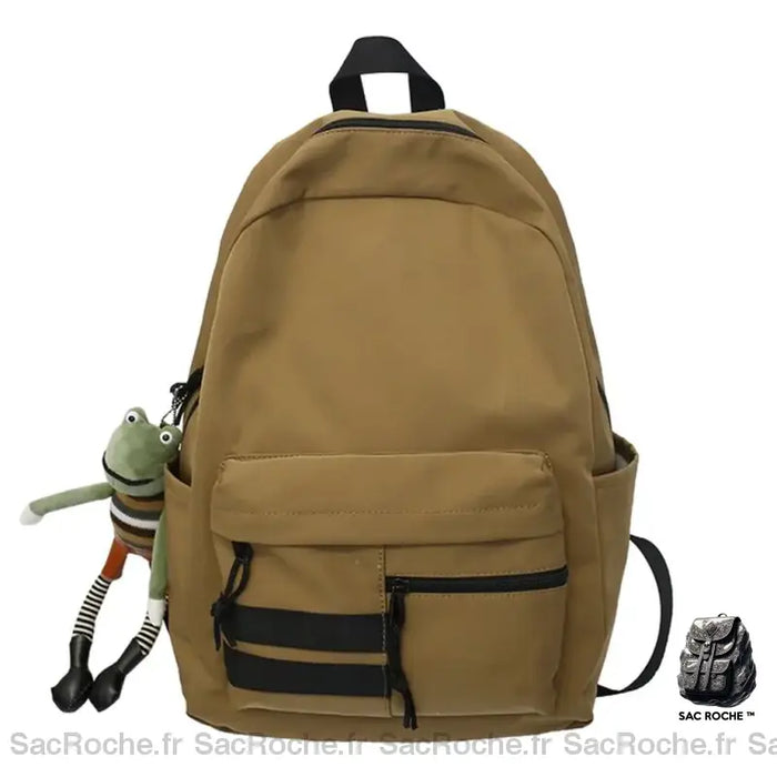 Sac À Dos Basique Kaki Sac Collège