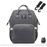 Sac à dos bébé 3 rangs biberons - modèle Gris - Sac Roche ™