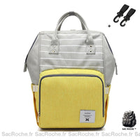 Sac à dos bébé 3 rangs biberons - modèle Jaune - Sac Roche ™