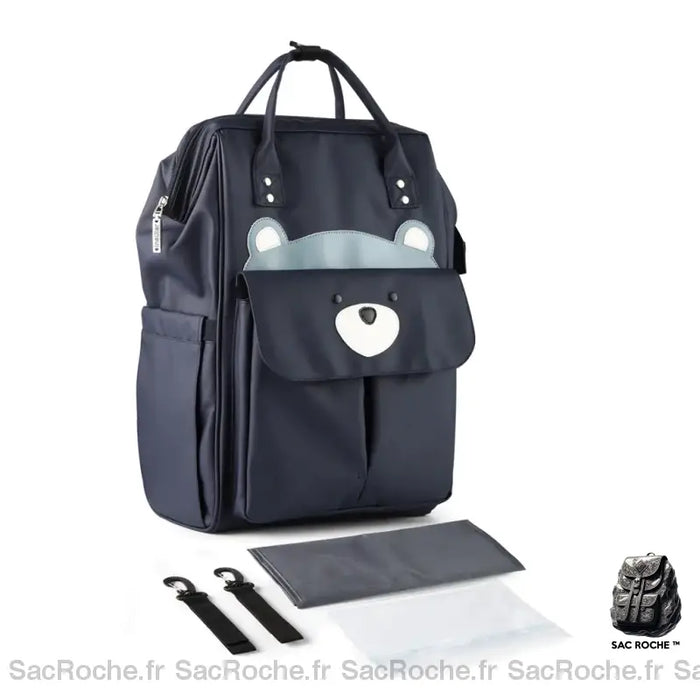 Sac À Dos Bébé Changeant Bleu Marine Sac Langer