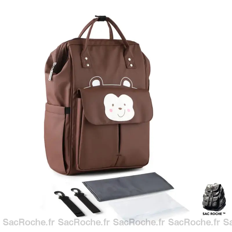 Sac À Dos Bébé Changeant Marron Sac Langer