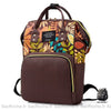 Sac à dos bébé motif floral - Marron - Couche Sac à langer