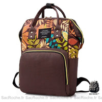 Sac à dos bébé floral - modèle Marron - Sac Roche ™