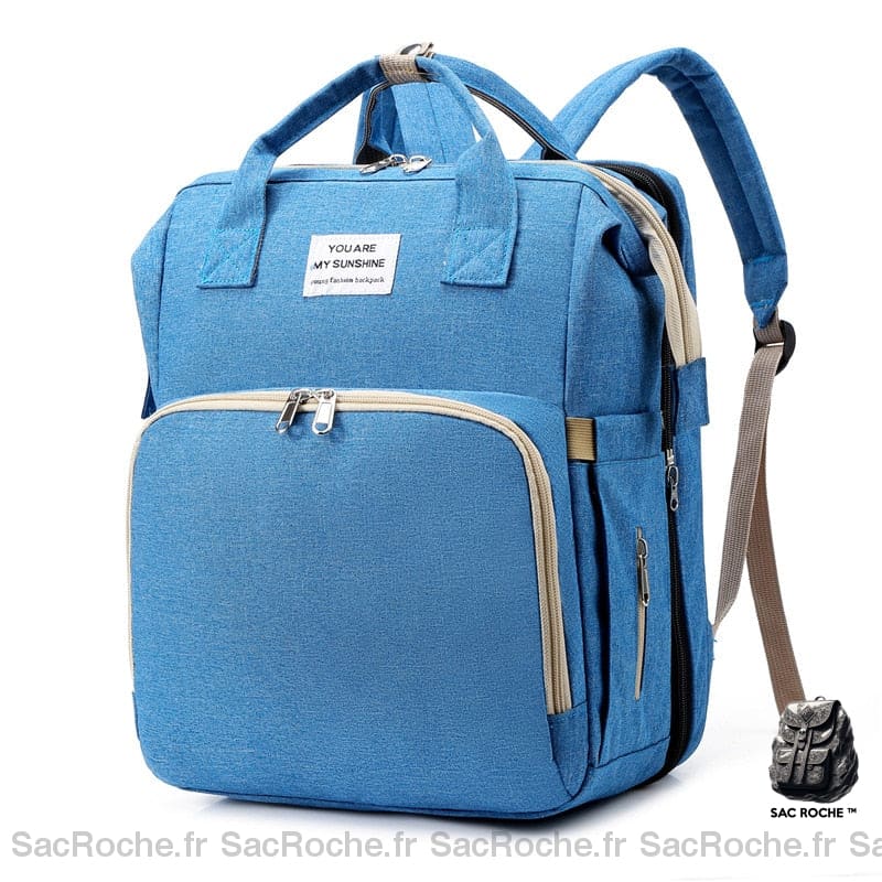 Sac à dos lange bébé - Bleu - Couche Sac à langer