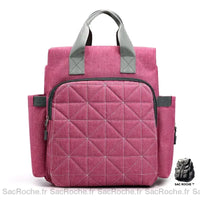 Sac à dos bébé langer pratique - modèle Rose foncé - Sac Roche ™