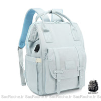 Sac à dos bébé USB port de chargement - modèle Bleu - Sac Roche ™