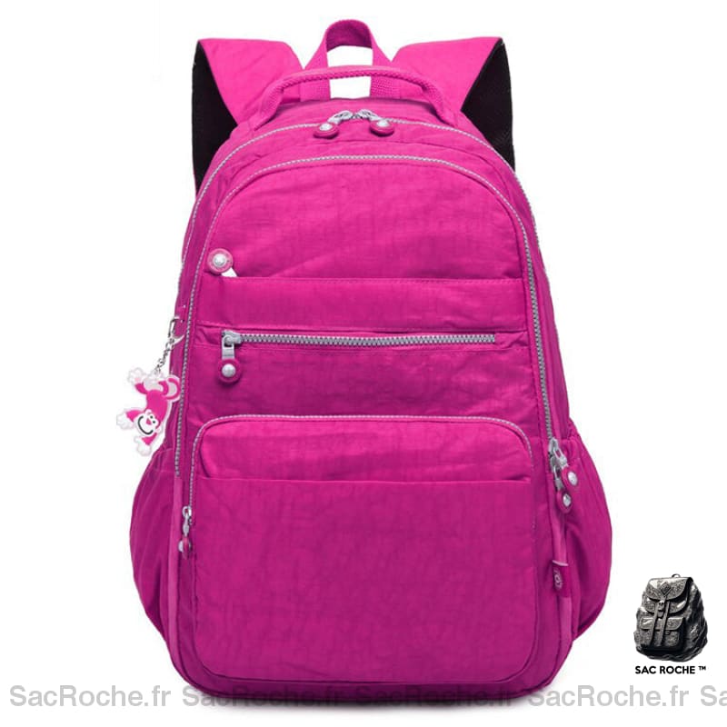 Sac À Dos Beige Femme Multipoche Rose Sacs Dos Scolaire