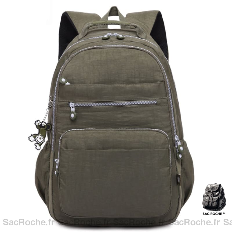 Sac À Dos Beige Femme Multipoche Vert Sacs Dos Scolaire